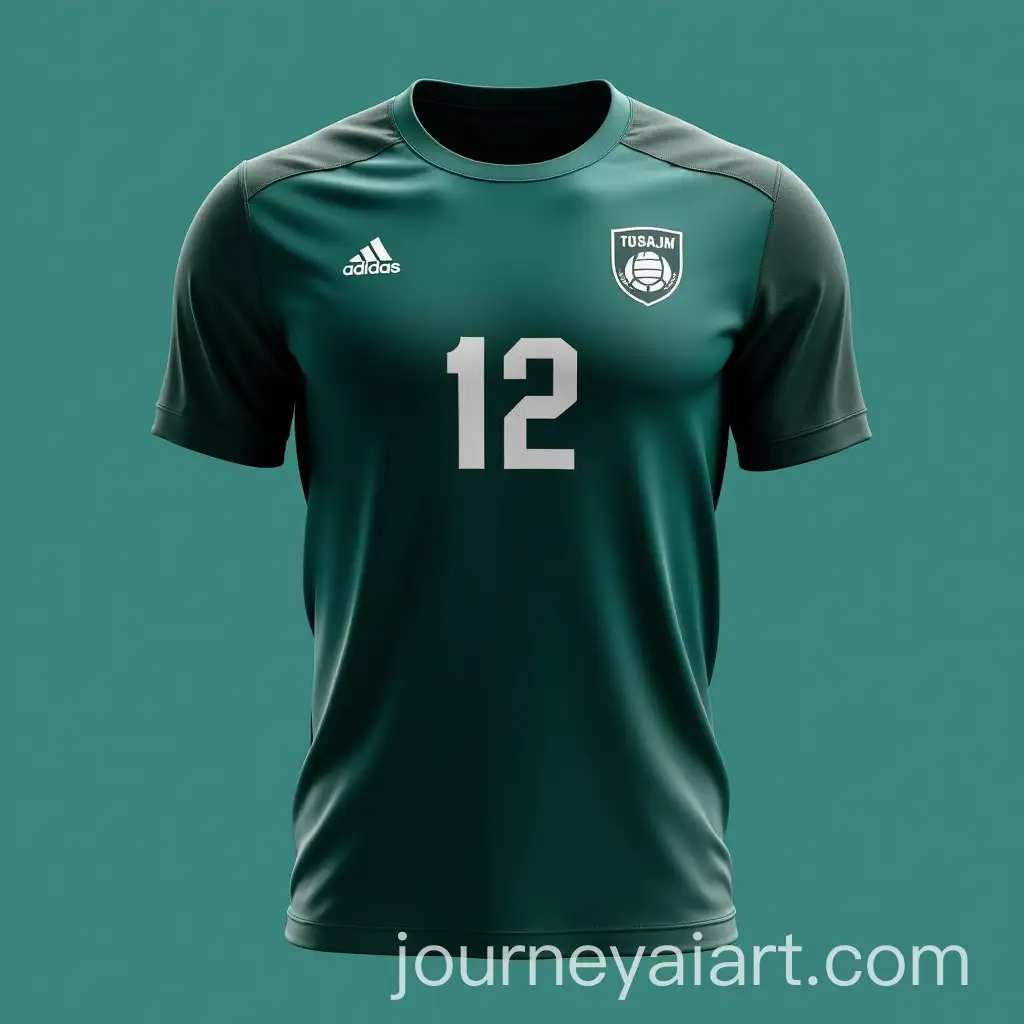 Dark-Green-and-Turquoise-Volleyball-Training-Shirt-with-White-Details-and-Number