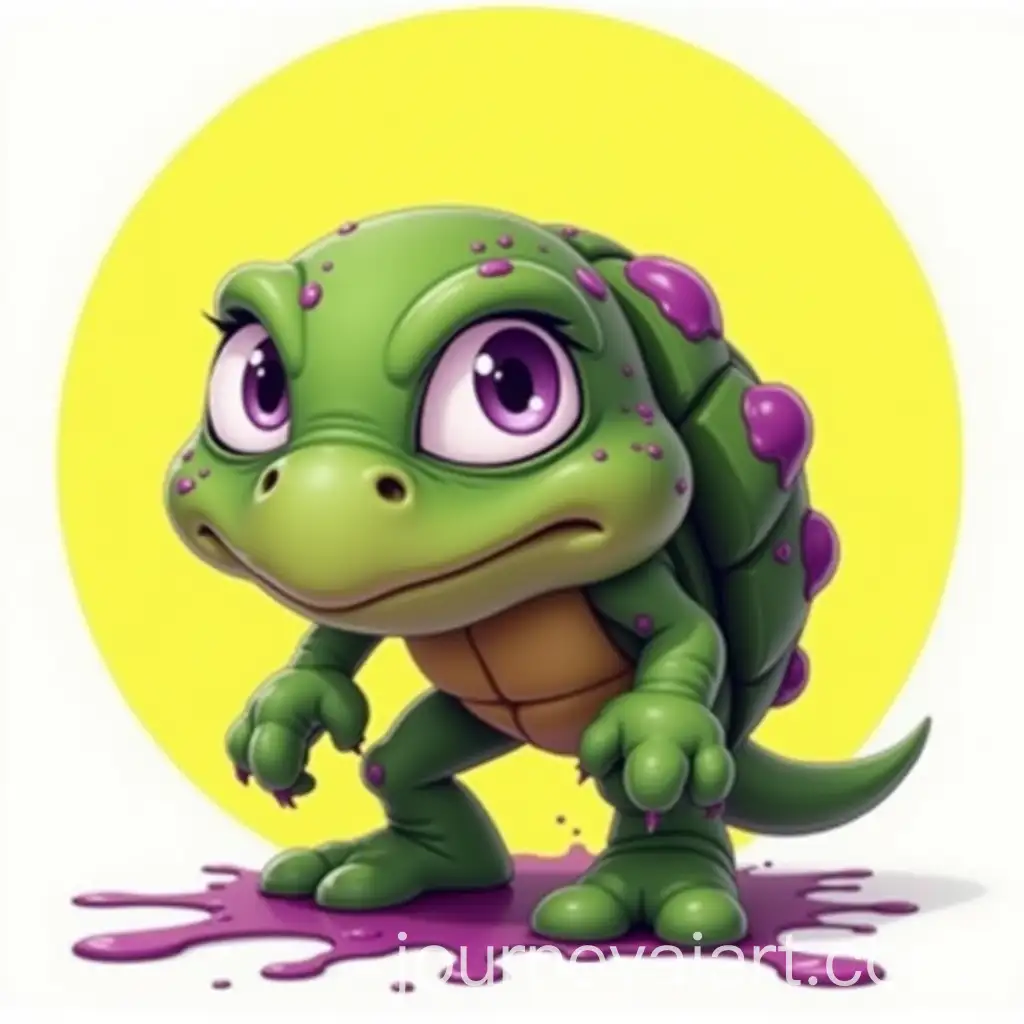 Mutant-Turtle-with-Purple-Spots-and-Beaklike-Face-in-Vibrant-Cartoon-Style