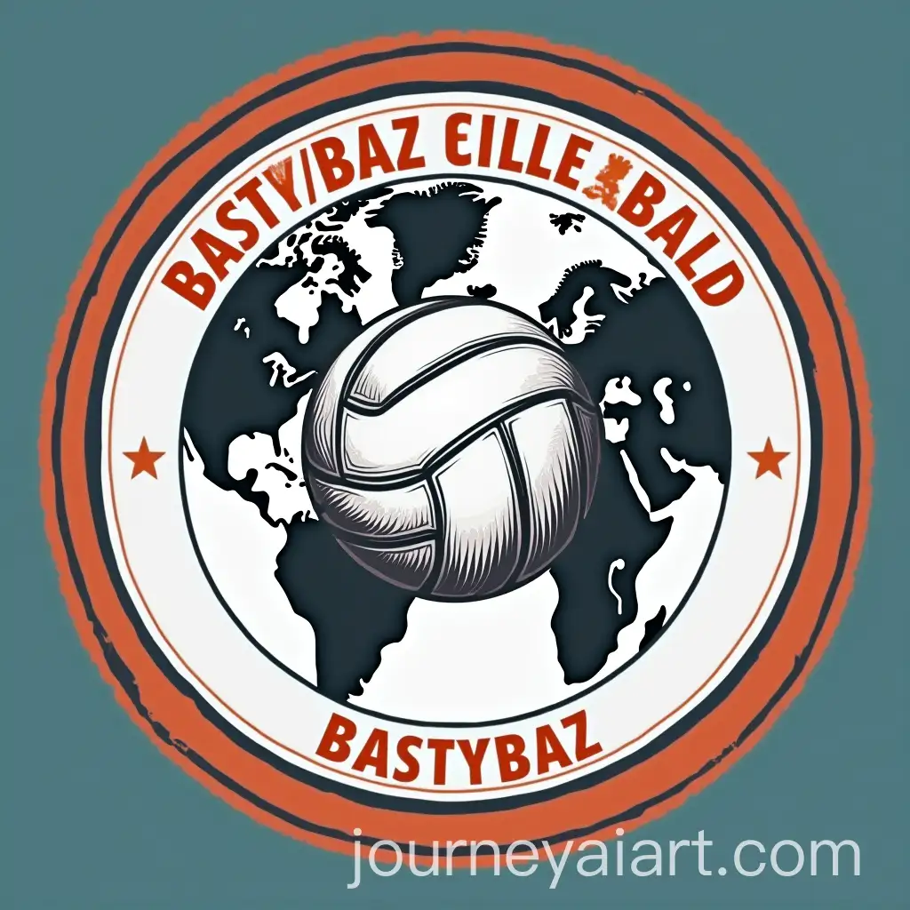 Volleyball-Emblem-with-BASTABAZ-Inscription-and-Volleyball-Ball-Surrounded-by-Maps