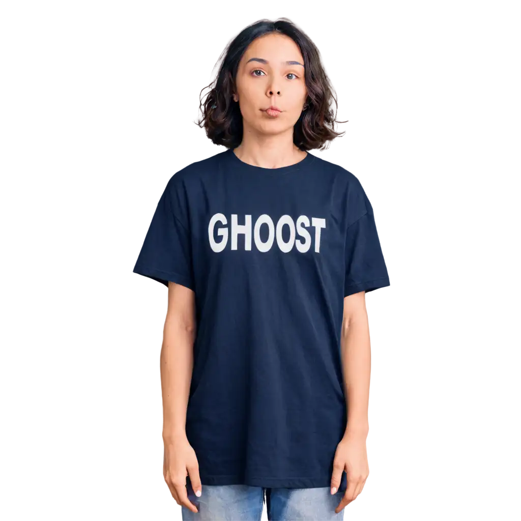 Oversized-Ghost-Printed-TShirt-PNG-Image-HighQuality-Digital-Art-for-Creative-Projects