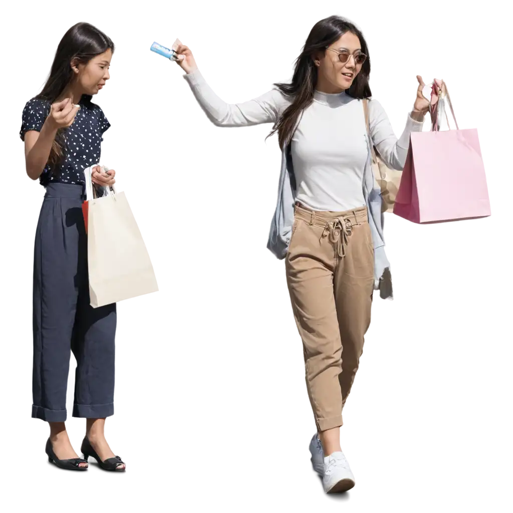 HighQuality-PNG-Image-of-a-Girl-with-Shopping-Items