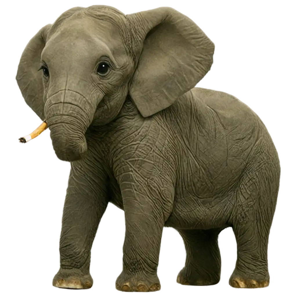 Elephant-Smoking-Hashish-PNG-Image-HighQuality-Unique-Artwork-for-Creative-Projects