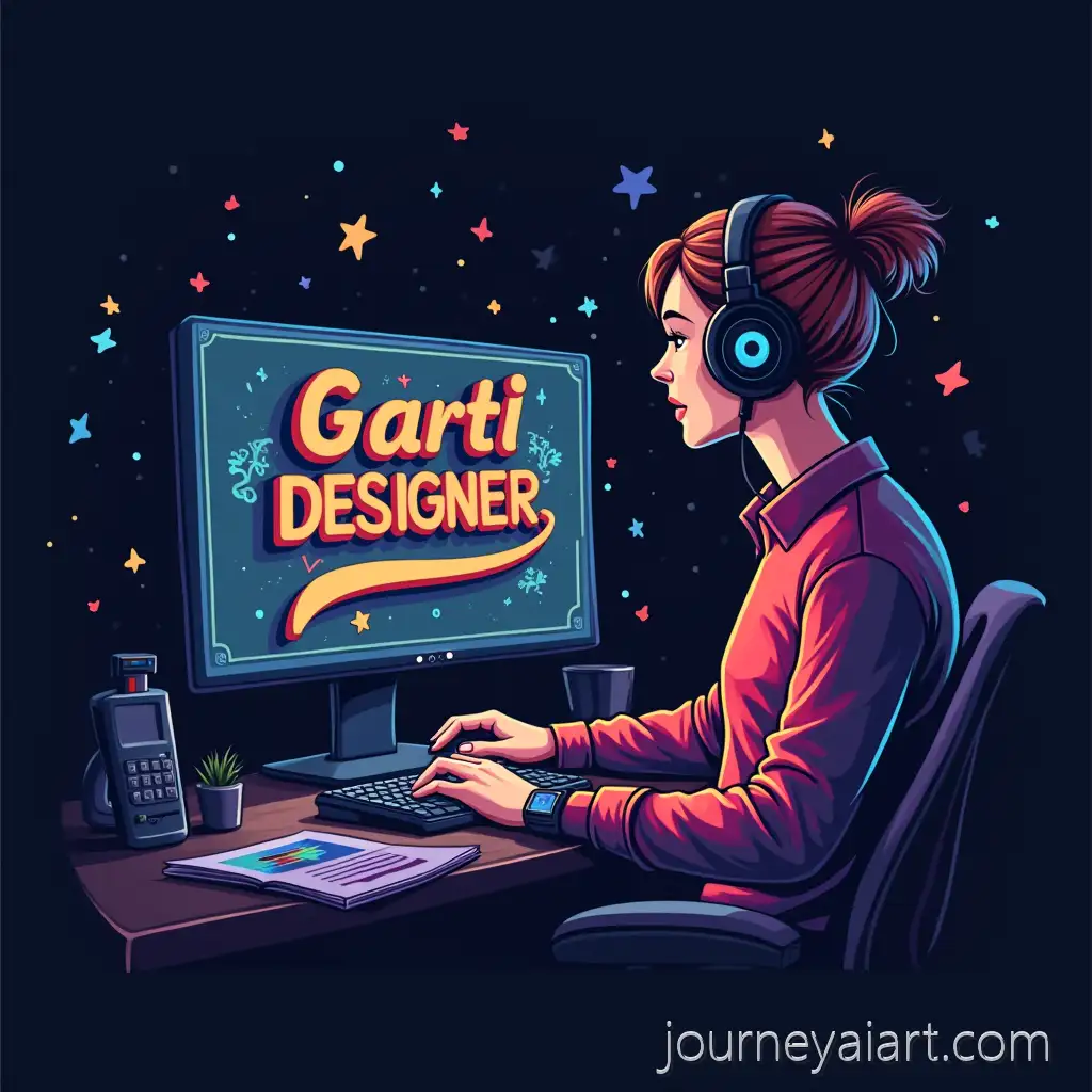 Graphic-Designer-Creating-Vibrant-Logos-on-Computer-with-Mouse-Companion