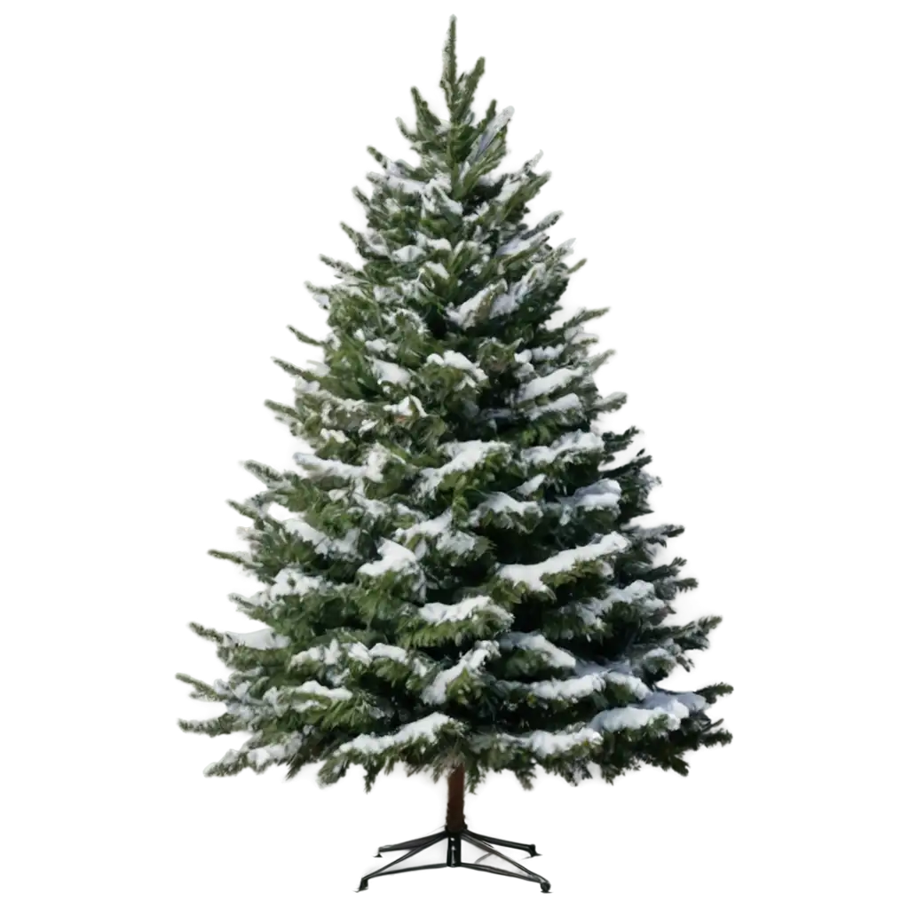 Beautiful-Christmas-Tree-with-Artificial-Snow-on-Branch-Tips-HighQuality-PNG-Image-for-Holiday-Designs