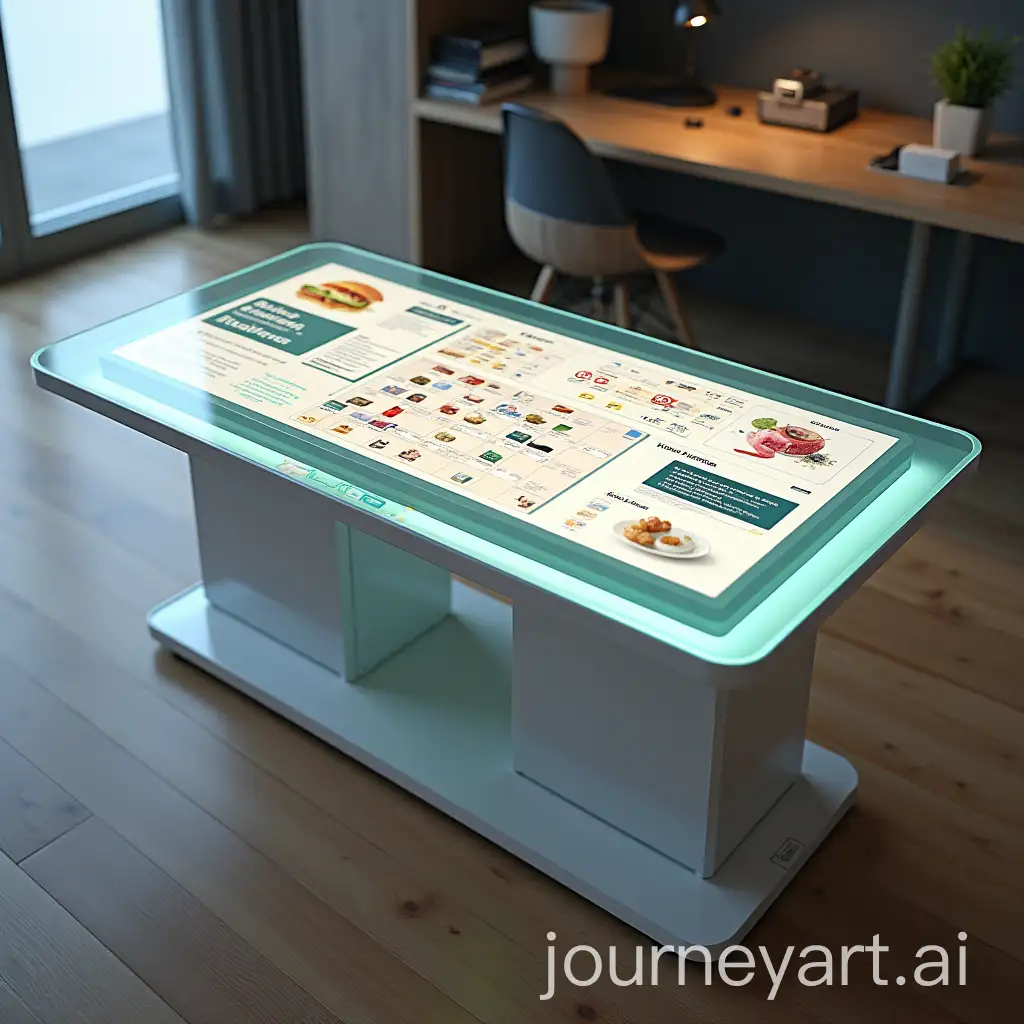 HighTech-Interactive-Desk-with-Transparent-OLED-Display-and-RFID-Recognition