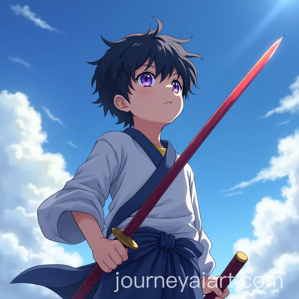 Anime-Boy-Holding-Red-Katana-Gazing-at-the-Sky-with-Purple-Eyes