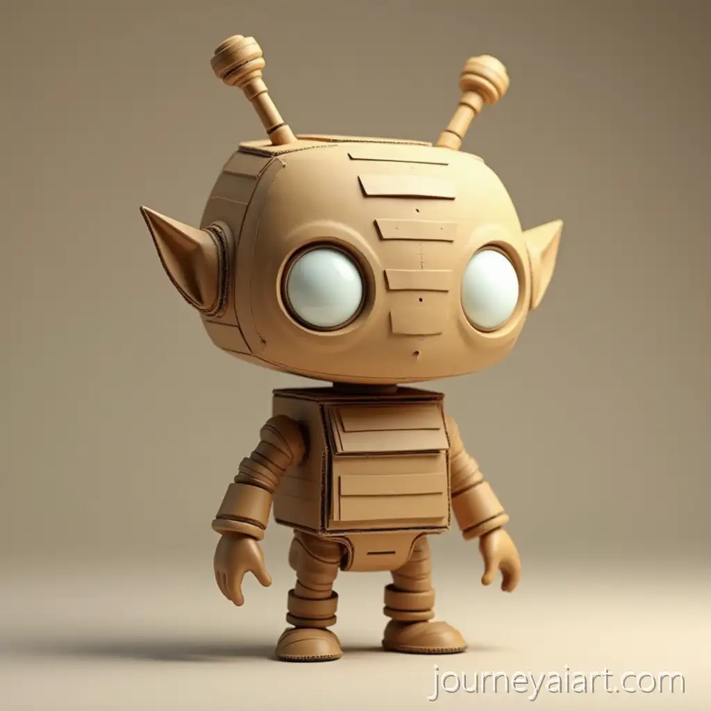 3Cardboard-chibi-alienD-ChibiStyle-Alien-Character-Made-from-Corrugated-Cardboard-with-Glowing-Eyes