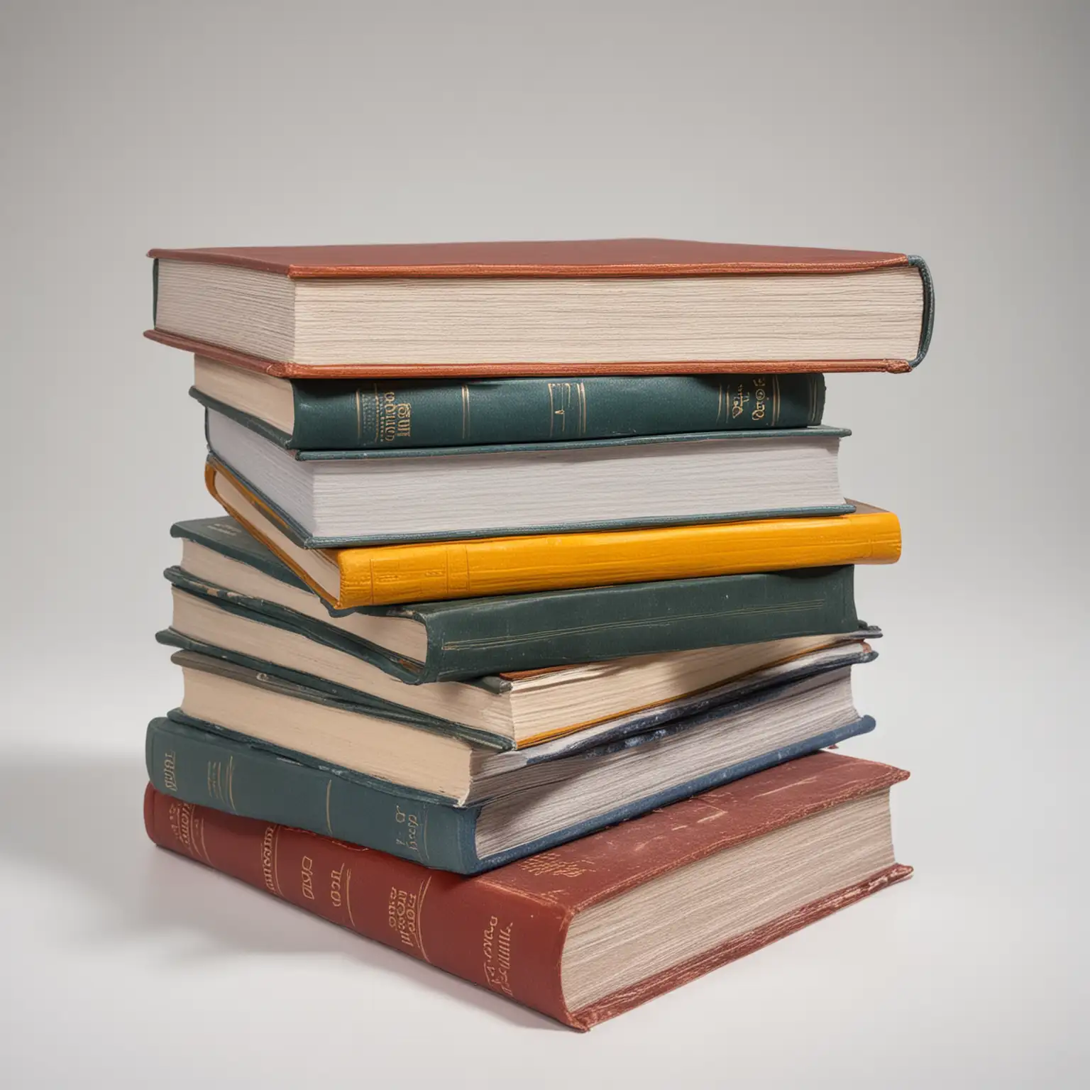 Stacked School Books on Transparent Background