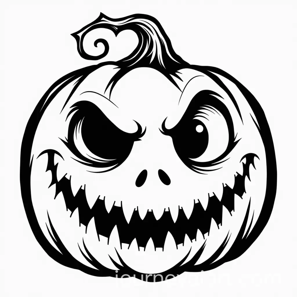 Whimsical-Black-and-White-Pumpkin-Carving-Stencil-in-Tim-Burton-Style
