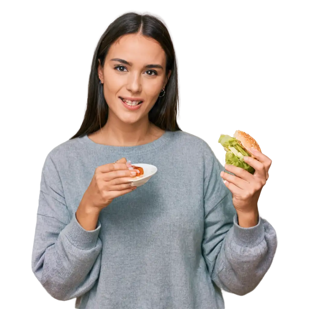 Woman-Eating-PNG-Image-HighQuality-Transparent-Format-for-Versatile-Uses