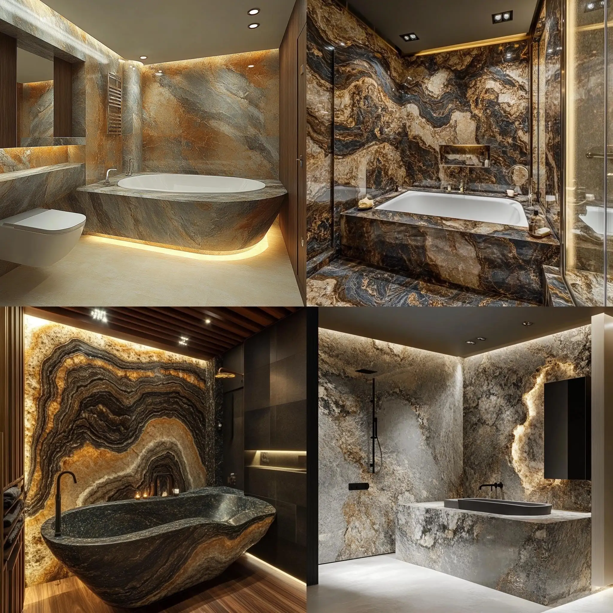 Elegant-Granite-Wall-Bathroom-Design