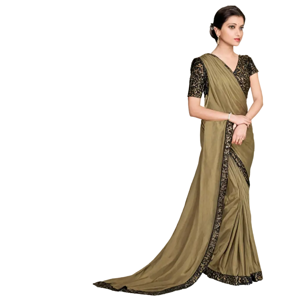 Elegant-Drawing-of-Saree-PNG-for-HighQuality-Image-Design