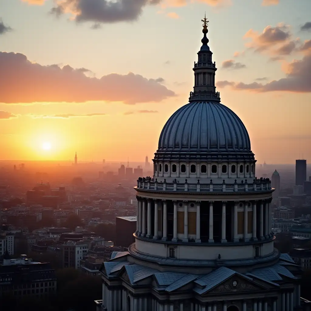 Sunset-Overlooking-St-Pauls-Cathedral-in-London