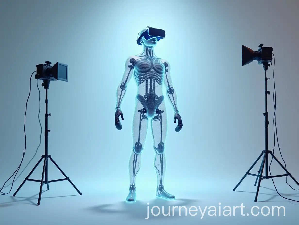 Transparent-Virtual-Mesh-Man-in-Futuristic-VR-Environment