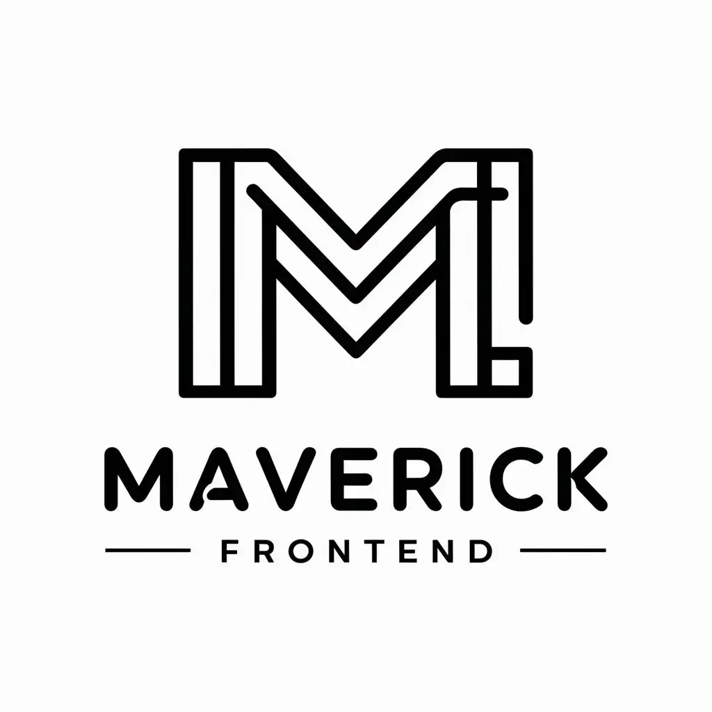 LOGO Design for Maverick Frontend Modern M Letter Symbol for Internet Industry