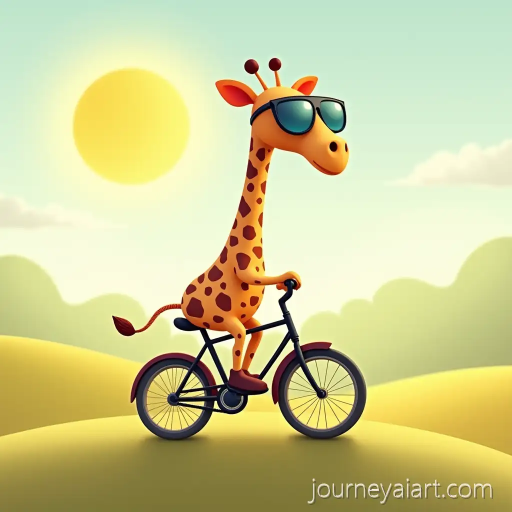 Cool-Cartoon-Giraffe-Riding-a-Bicycle-on-a-Sunny-Hill-in-3D-Style