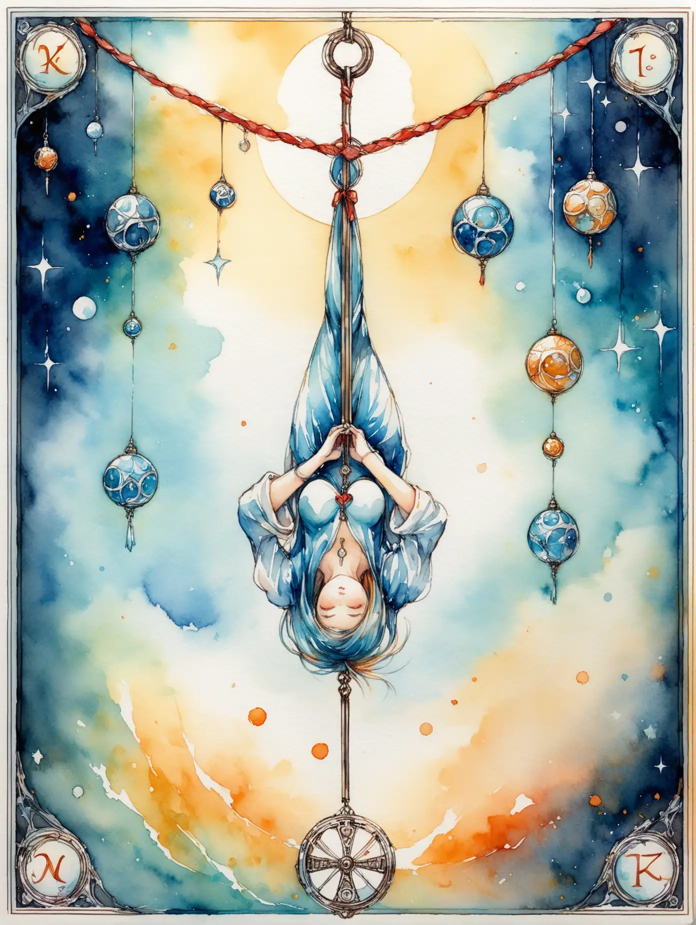 Futuristic-Tarot-Card-Depiction-of-The-Hanged-Man-by-Willem-Haenraets