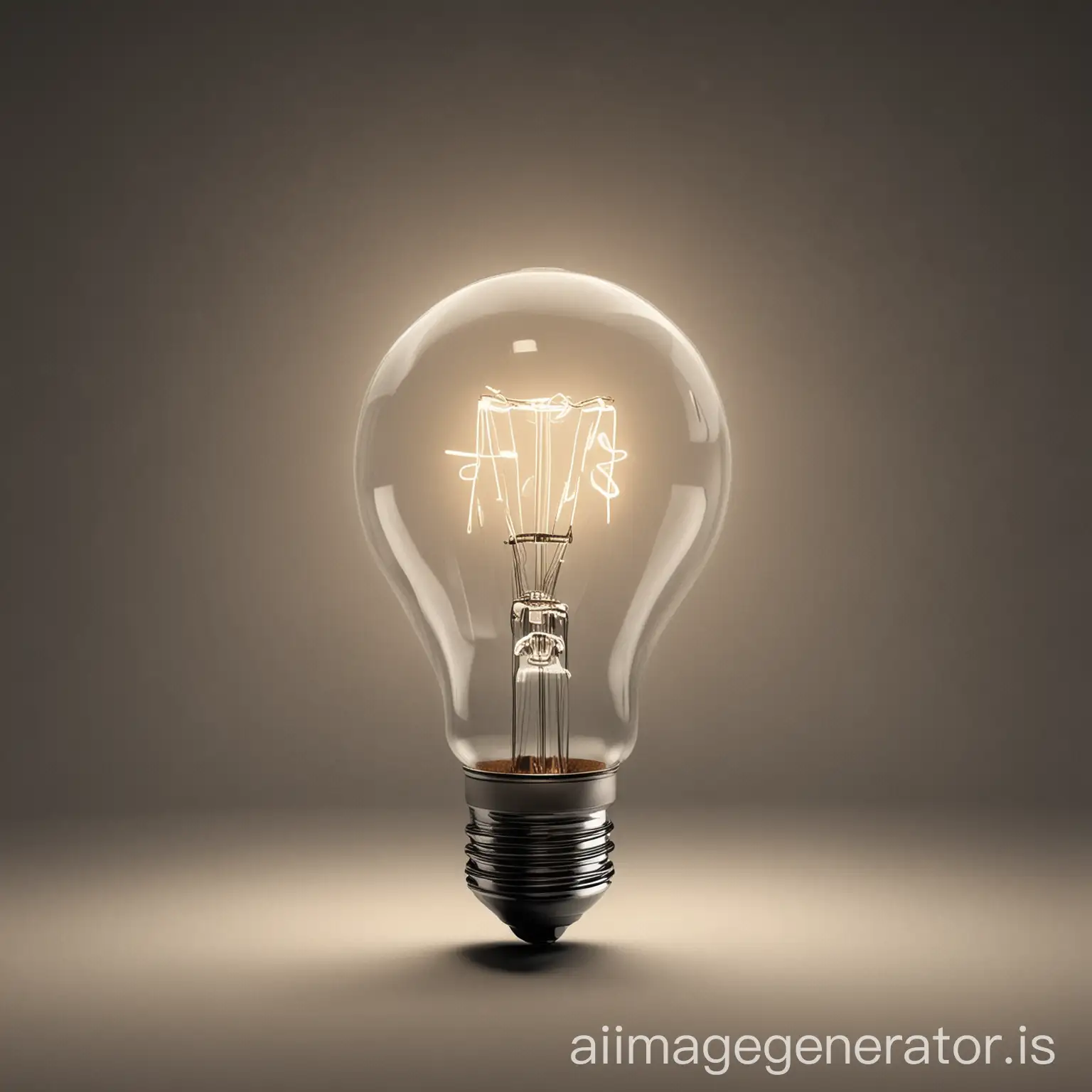 In the picture, there's a very realistic looking light bulb that is turned off.