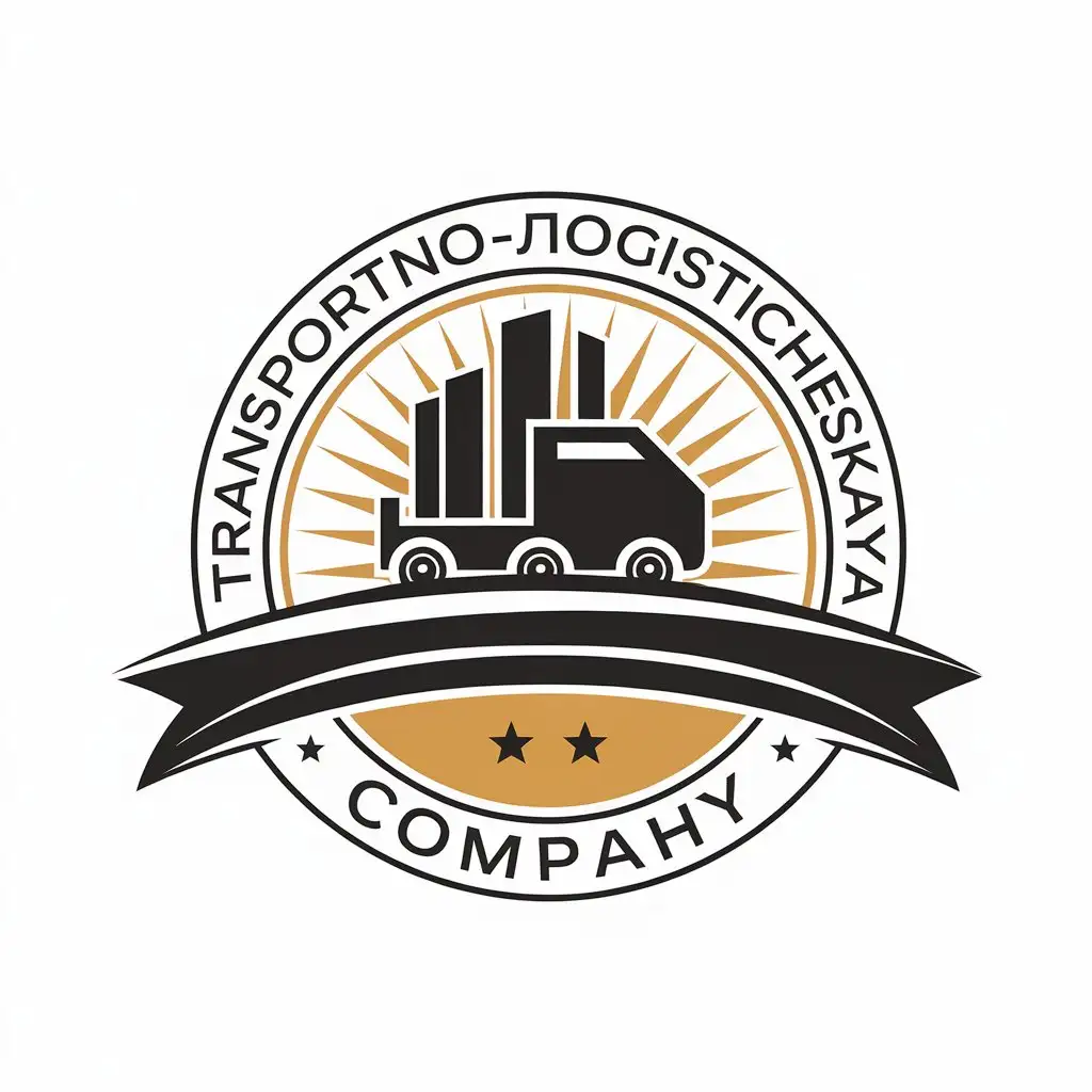 a vector logo design,with the text "transportno-logisticheskaya company", main symbol:machine,complex,be used in Travel industry,clear background