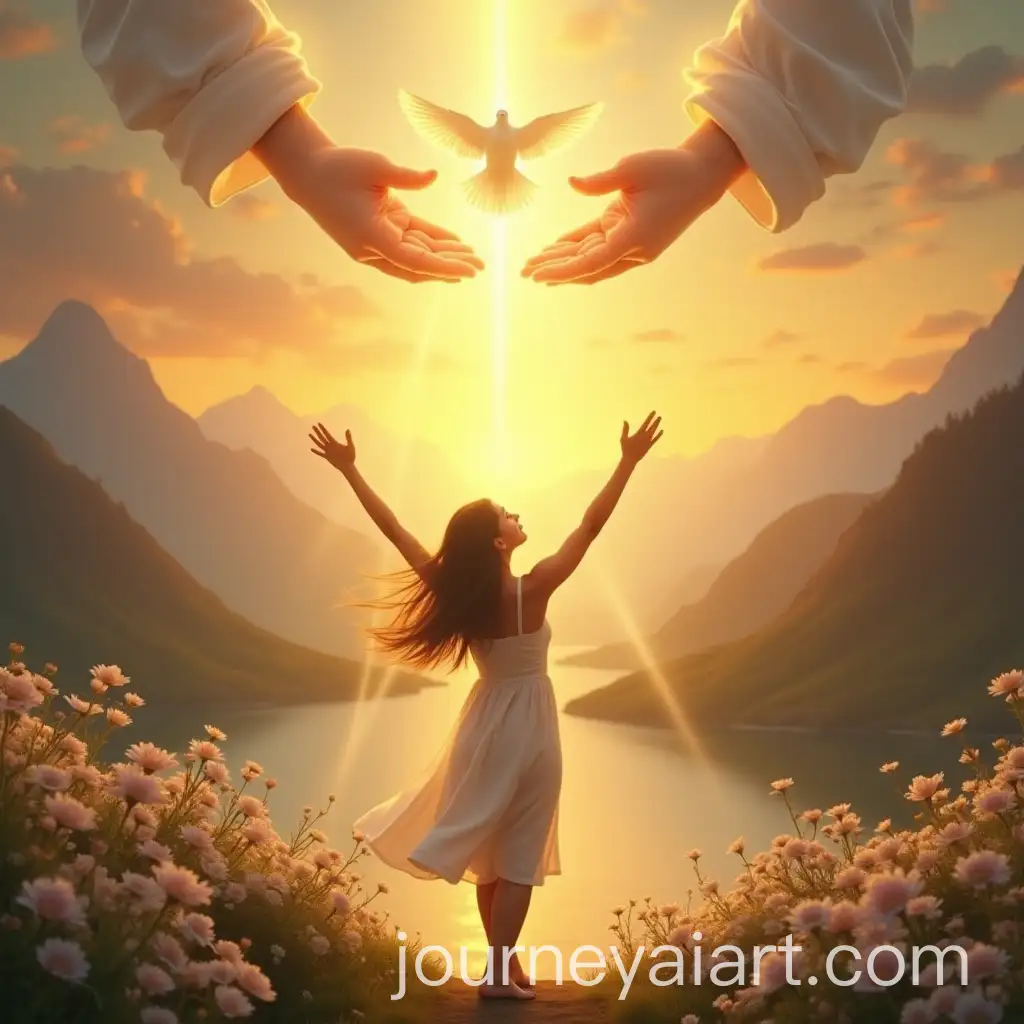 Divine-Healing-Woman-Embraced-byAI-Image-Prompt-Expansion-Celestial-Light-and-Blessings