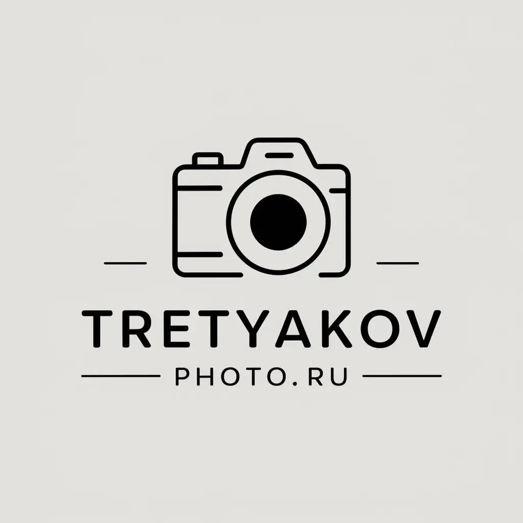 LOGO-Design-for-Tretyakov-Photoru-Minimalistic-Vector-Logo-with-Photographer-Symbol-on-Clear-Background