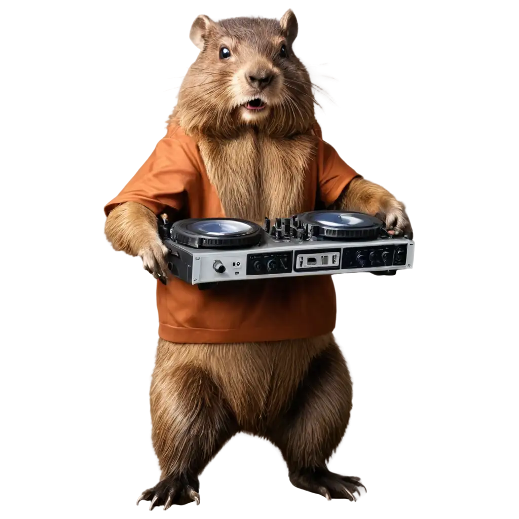 Beaver-DJ-with-Music-Equipment-PNG-HighQuality-Image-for-Creative-Projects