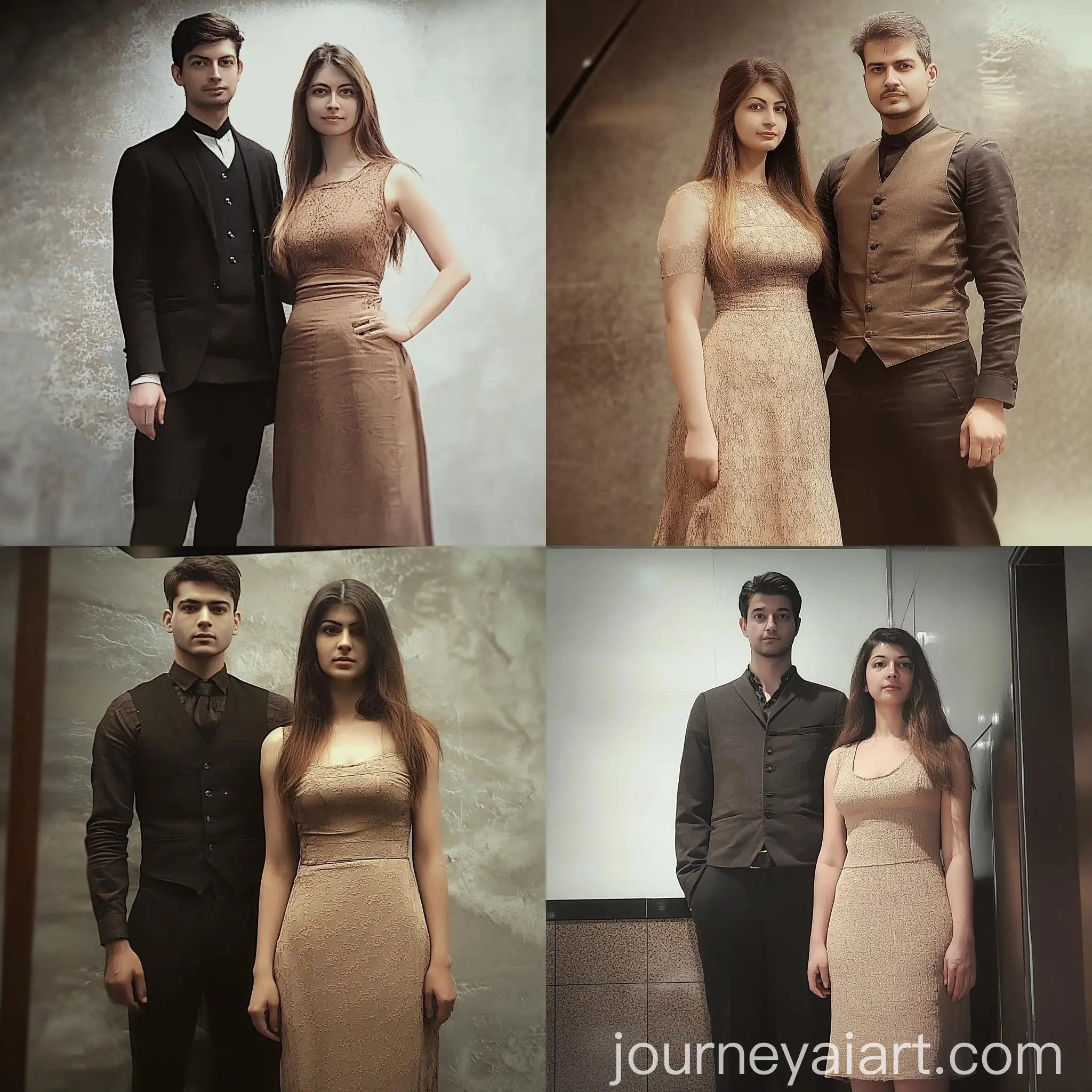Respectable-Couple-Standing-Together-Facing-Forward