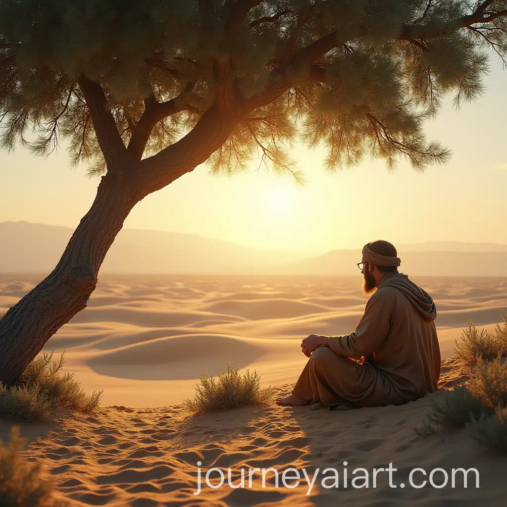 Ancient-Man-Relaxing-in-Jerusalem-Desert-Oasis