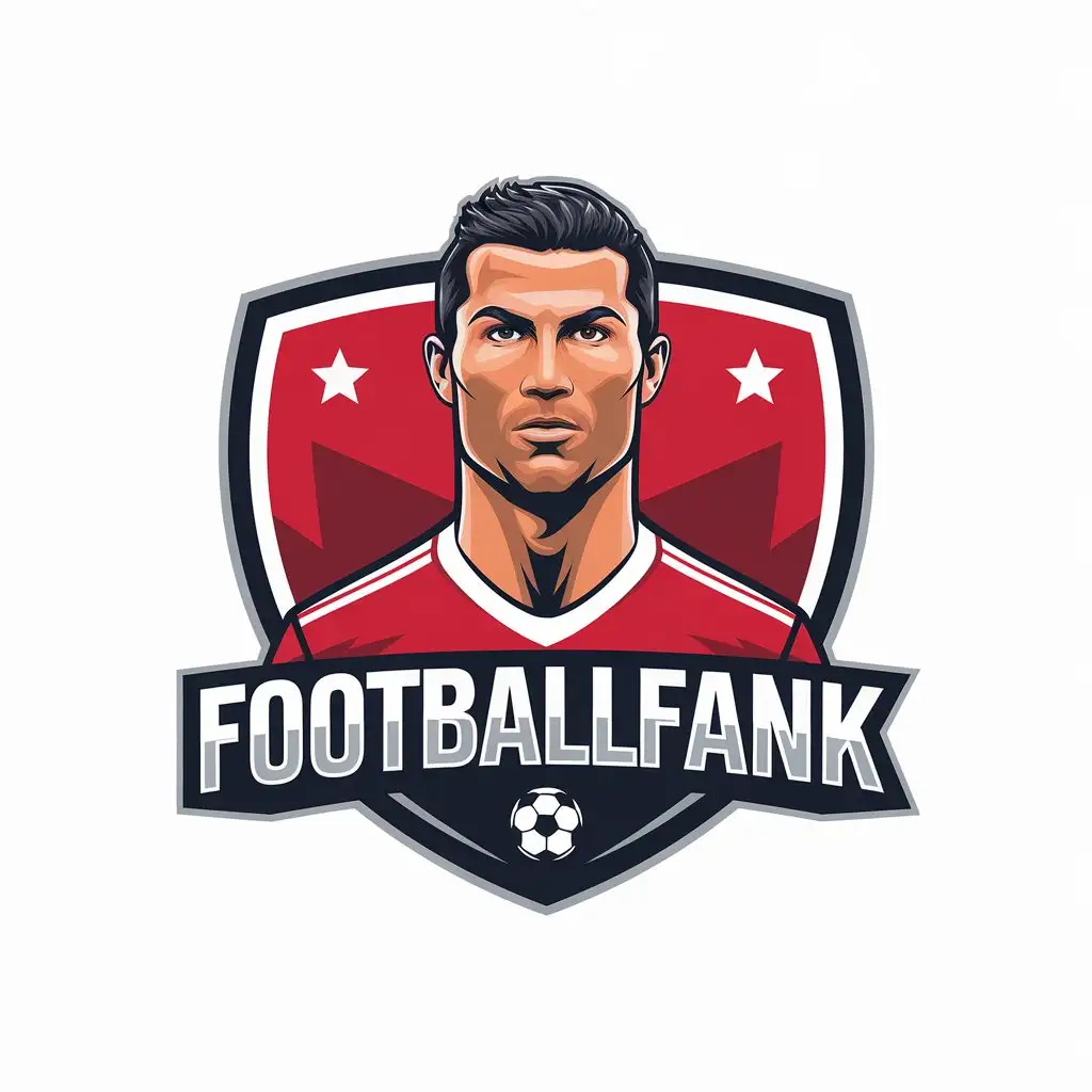 LOGO Design for Footballfan4k Cristiano Ronaldo Inspired Logo with Clear Background