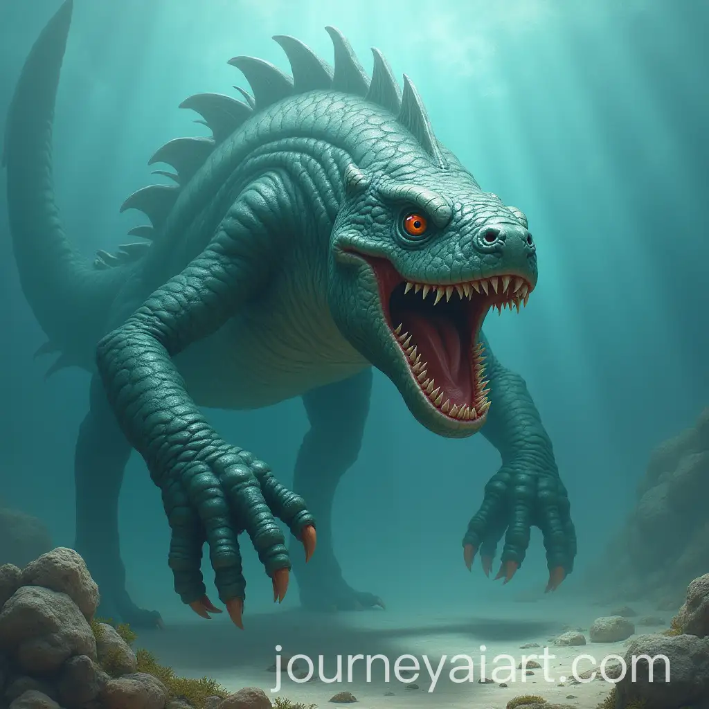 Sea-Monster-with-Two-Legs-and-Sharp-Teeth