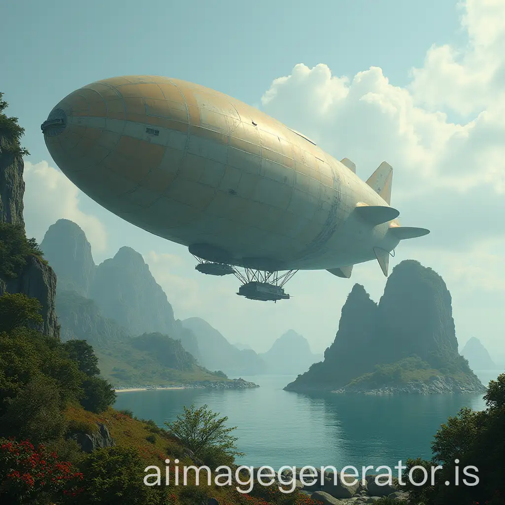 Giant-Airship-Departing-from-Island-in-Lush-Future-World