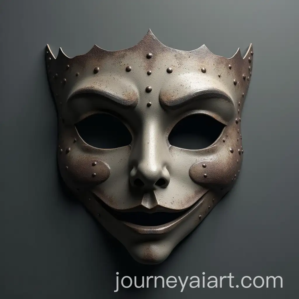 Theatrical-Mask-Trap-on-Gray-Background
