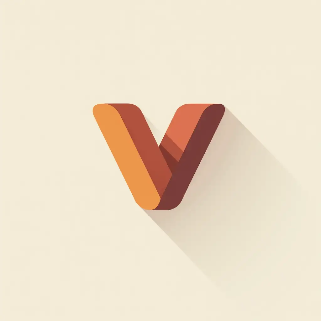 a app logo for the app volunteerly in flat style..a V could be the main design