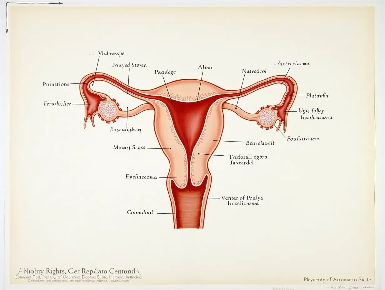 Science  detailed poster from the anatomy room: types of vulva