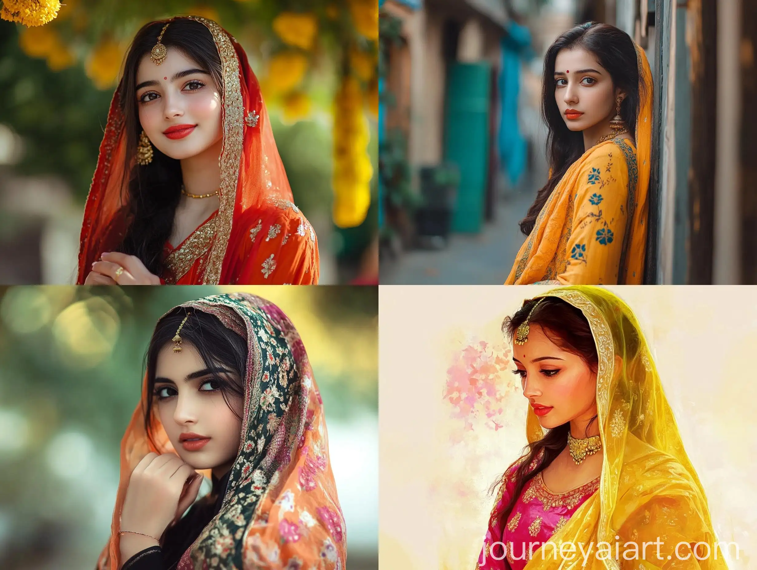 Girl-in-Salwar-Kameez-with-Dupatta-in-Traditional-Attire