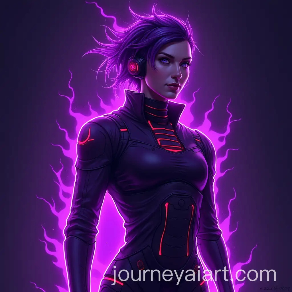 Futuristic-Cyberpunk-Figure-with-Intense-Purple-Energy-in-Neon-Lit-City