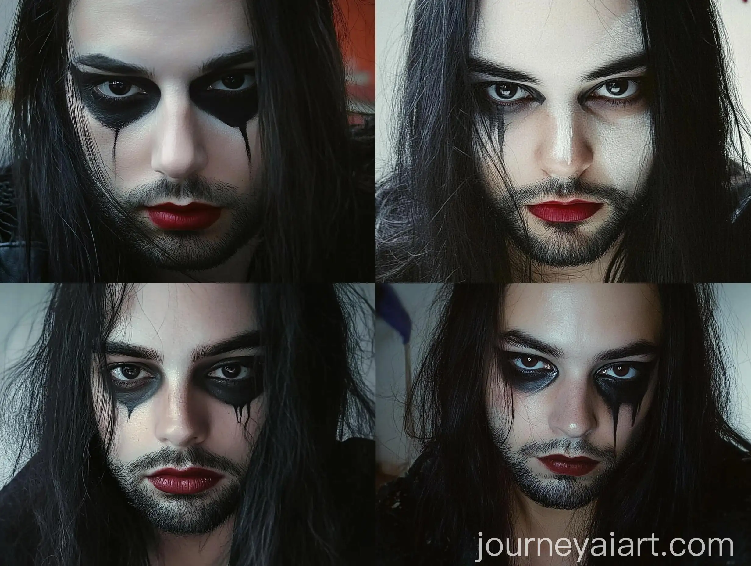 Dramatic-The-Crow-Inspired-Makeup-Transformation