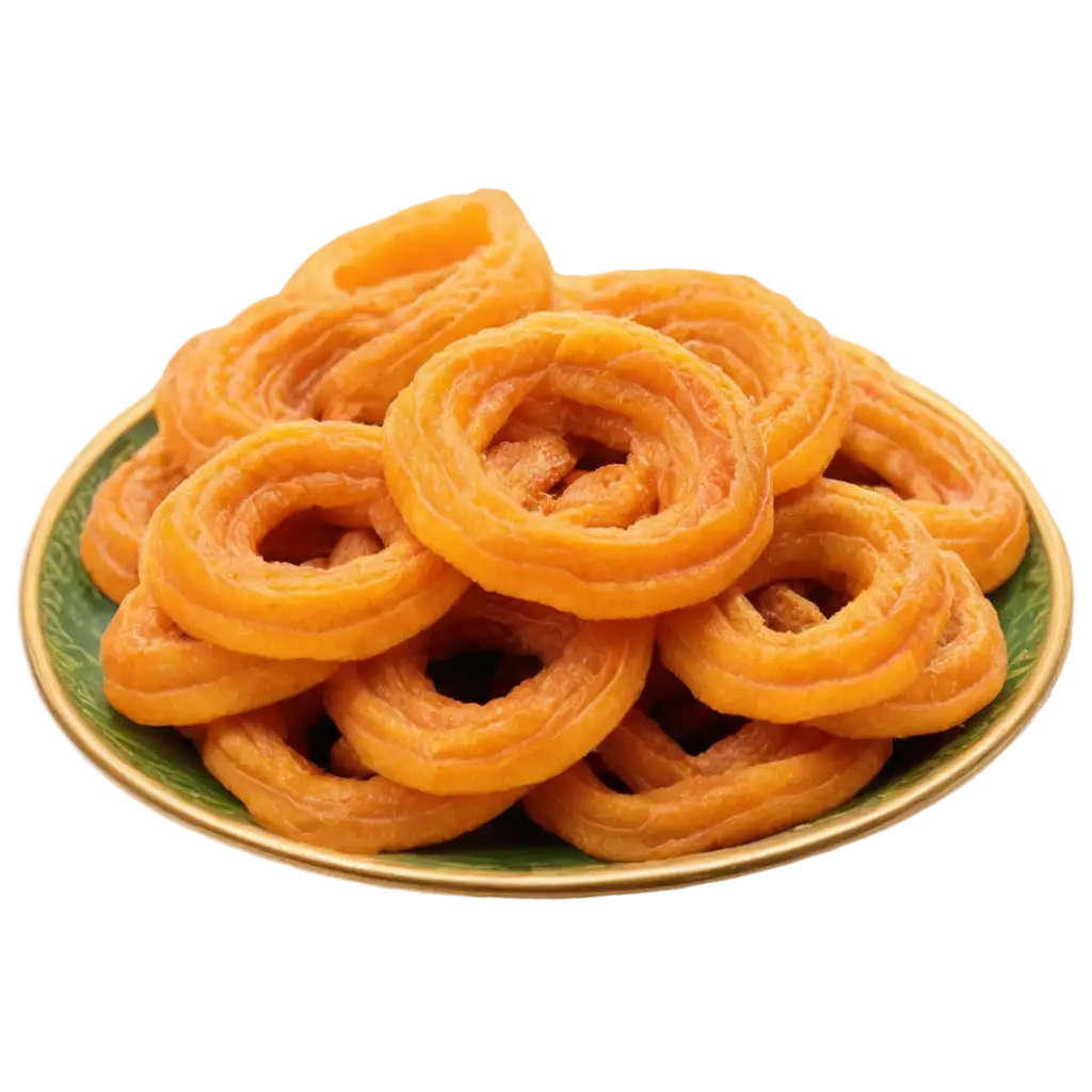 Delicious-Indian-Jalebi-on-a-Plate-HighQuality-PNG-for-Culinary-Art-and-Design