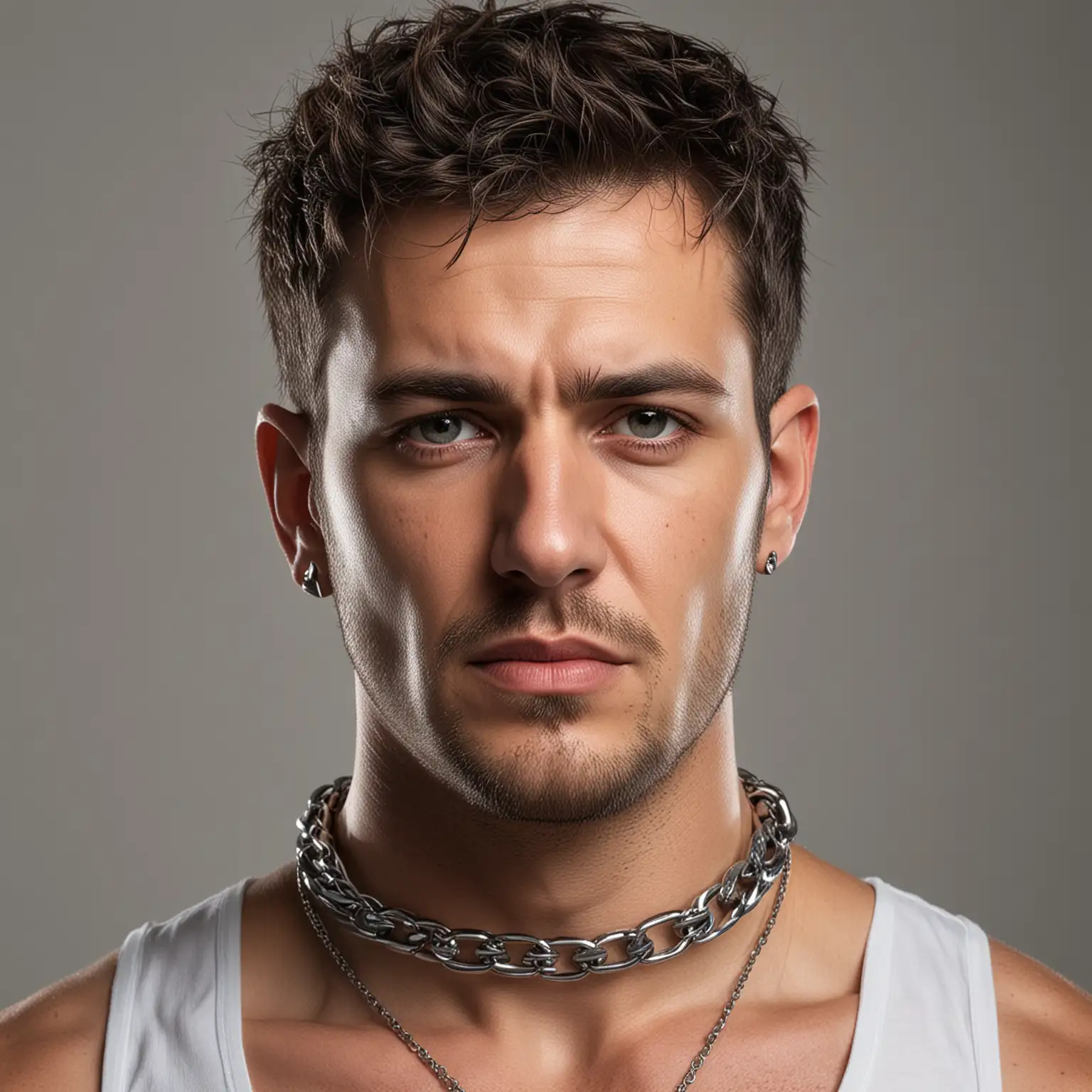 Strong Male Portrait with Studio Lighting