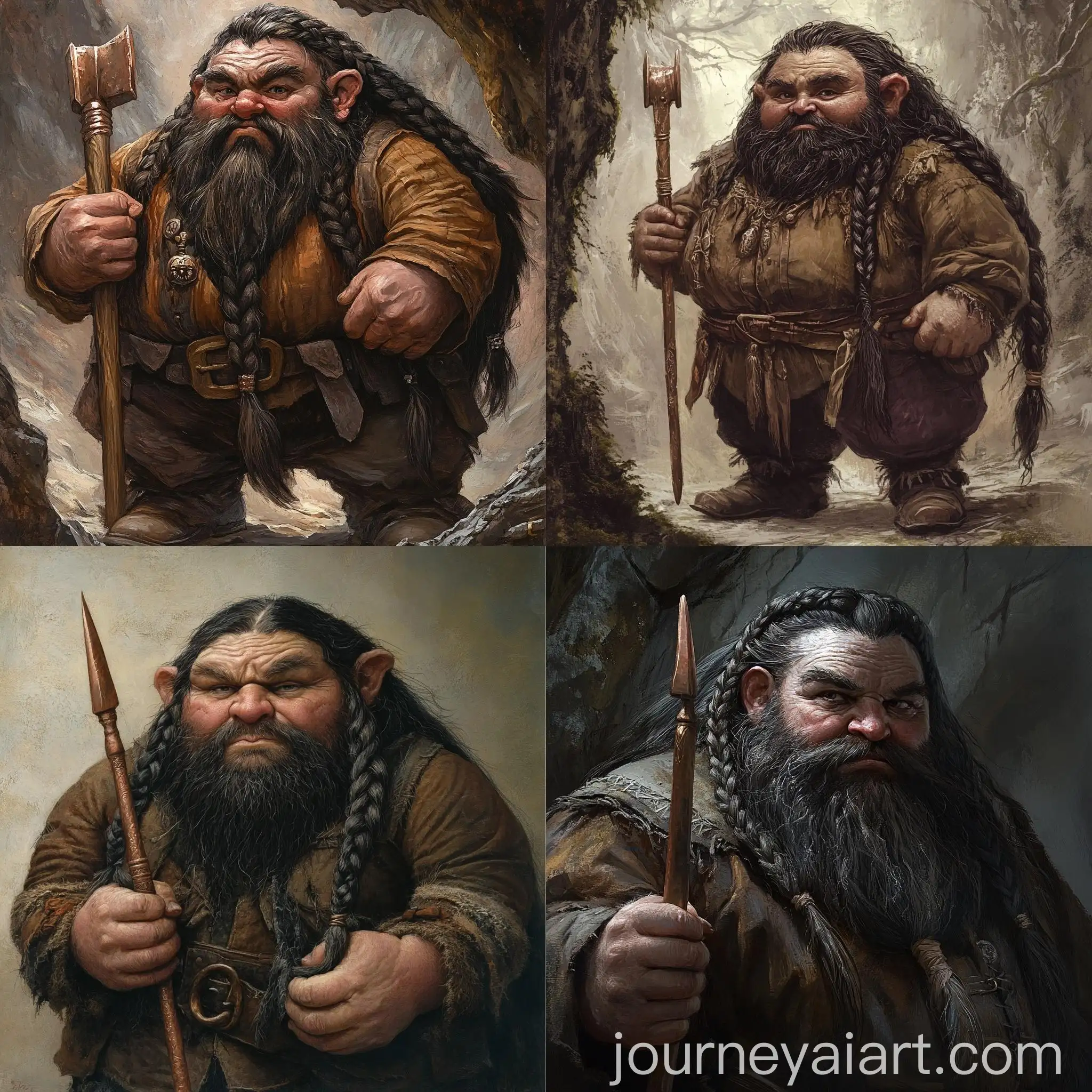 Dwarf-with-Copper-Pick-in-Braided-Hair