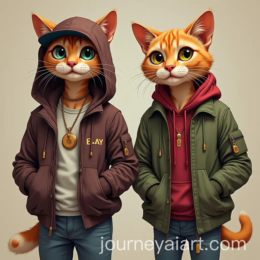 Anthropomorphic-Cats-in-Hip-Hop-Fashion