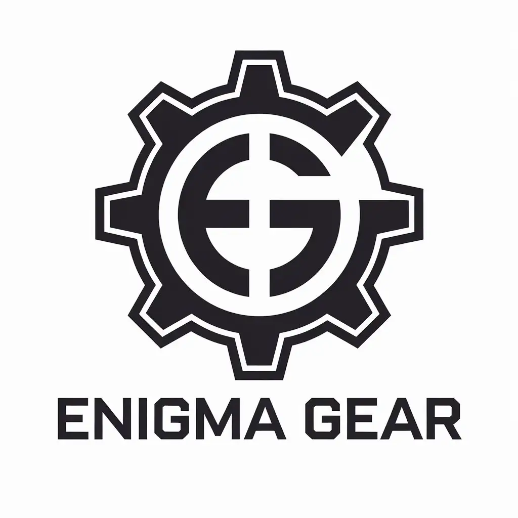 LOGO Design for Enigma Gear Vector Design with EG Symbol for Technology Industry