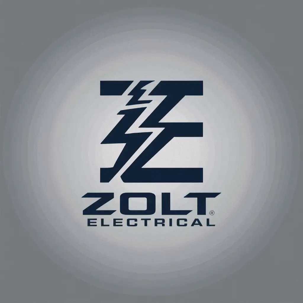 LOGO Design for Zolt Electrical ZE Symbol with a Complex Clear Background