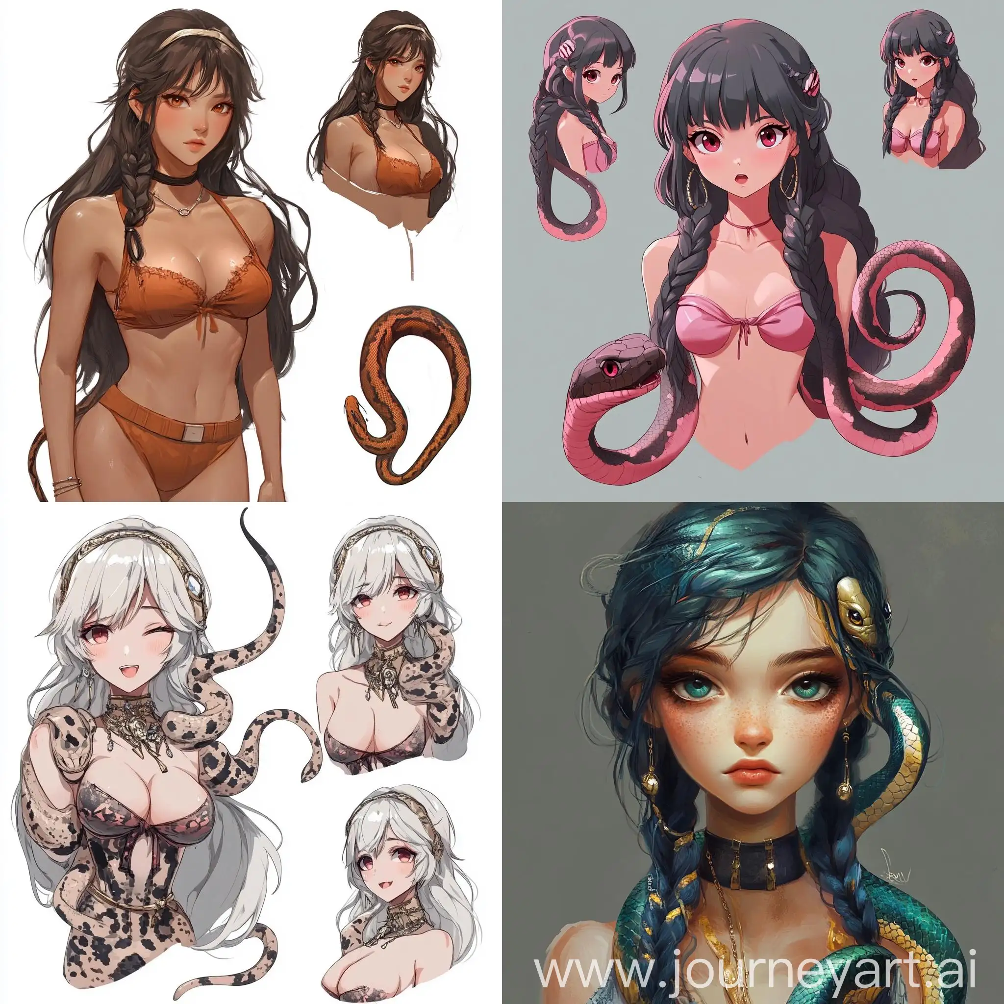 Beautiful-Snake-Girl-with-Expressive-Emotions