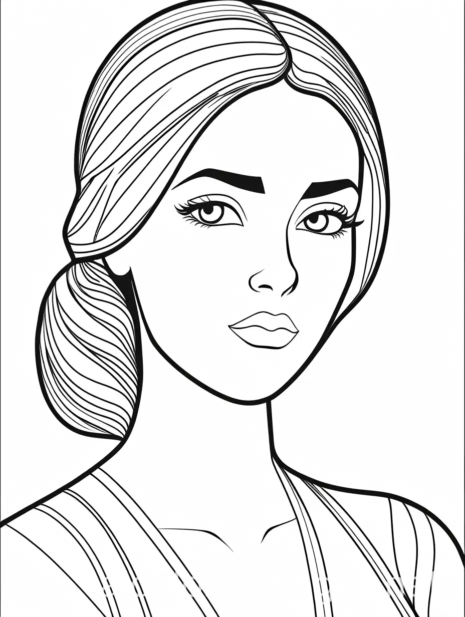 Unimpressed-Young-Woman-Coloring-Page-for-Kids