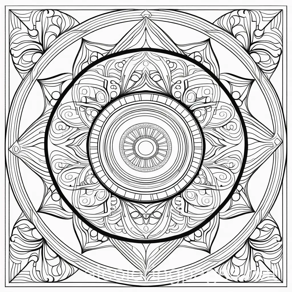 Kaleidoscope-Fun-Coloring-Page-with-Simplicity-and-Ample-White-Space