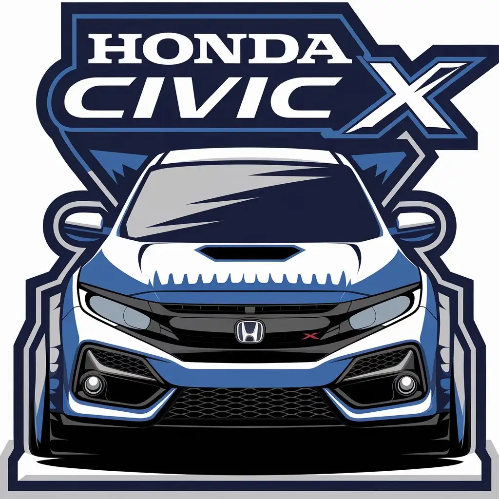 LOGO Design for Honda Civic X Modern Vector with Automotive Theme