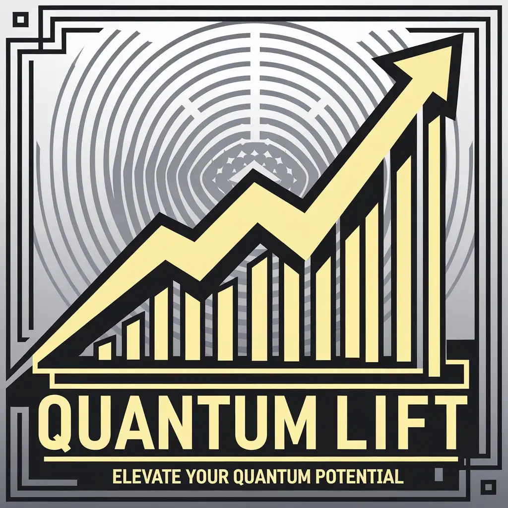 LOGO Design for Quantum Lift Elevate Your Quantum Potential with Gradient Quantum Leap Symbol