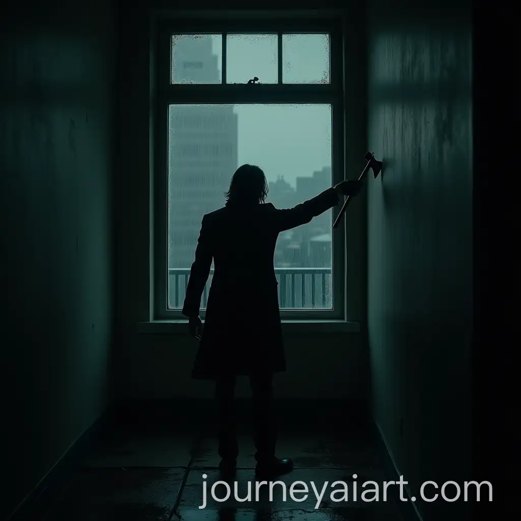 John-Wick-in-a-Rainy-Night-Corridor-Holding-an-Axe