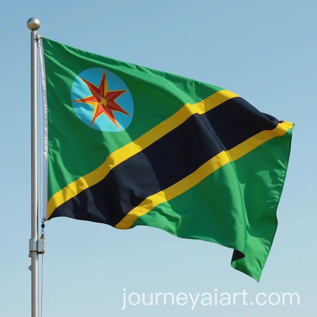 Tanzania-Flag-in-Vibrant-Detail-with-Bold-Colors